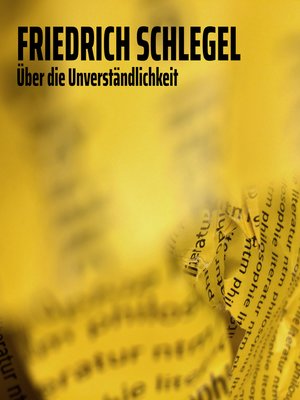 cover image of Über die Unverständlichkeit